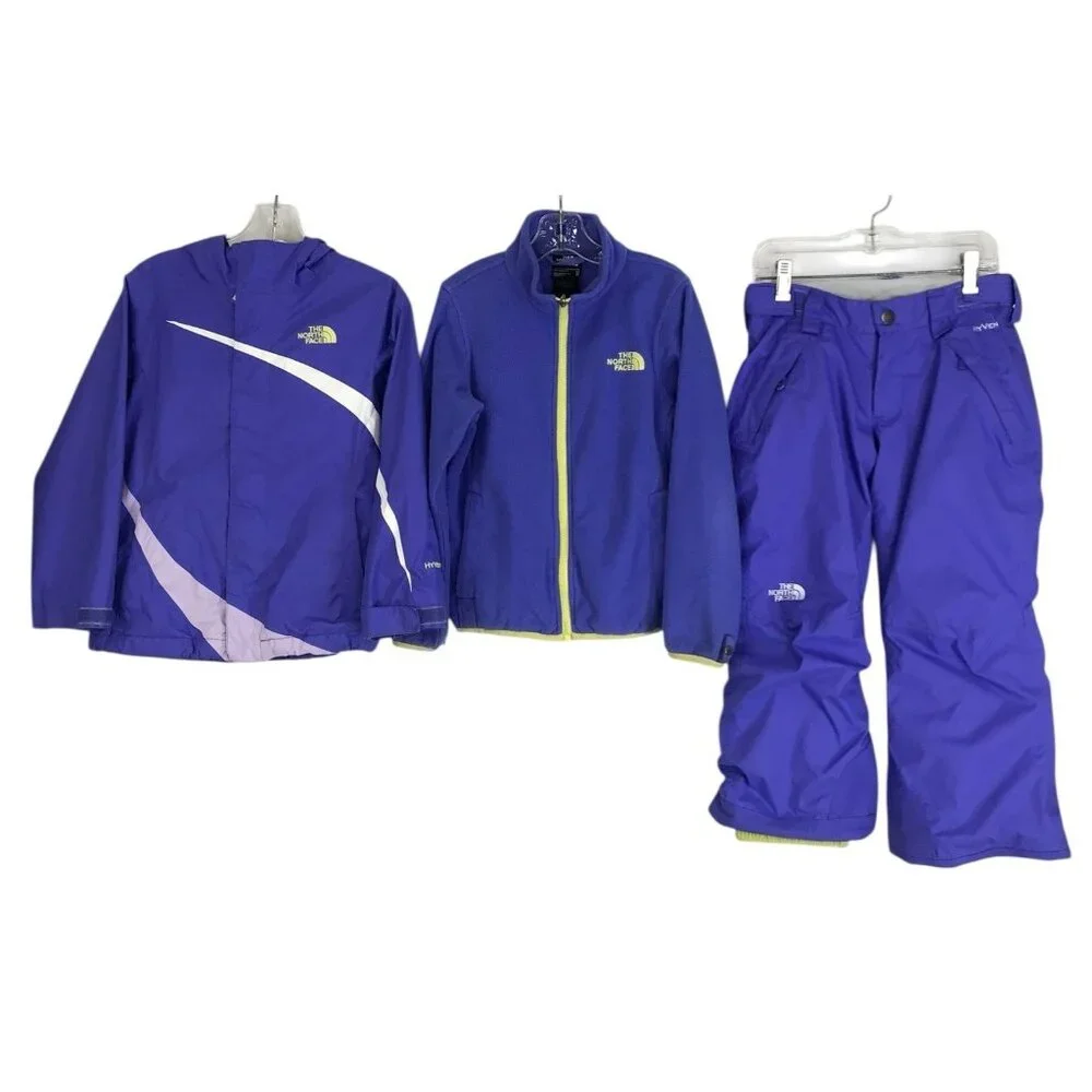 The North Face Ski Jacket And‎ Pants Set Girls Size XS Jacket 3 In 1 Pants